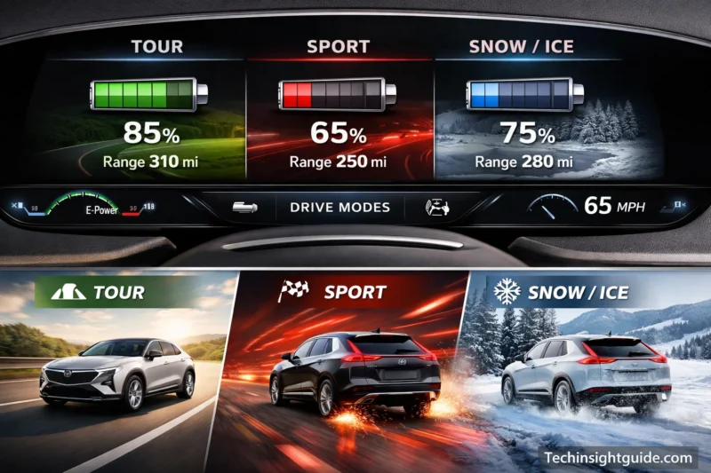 Do the Driving Modes in Cadillac Lyriq Offer Different Ranges or Battery Usages?