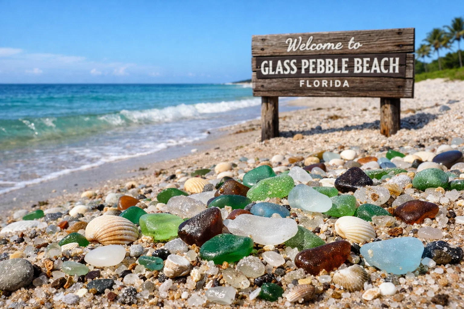 Glass Pebble Beach Florida