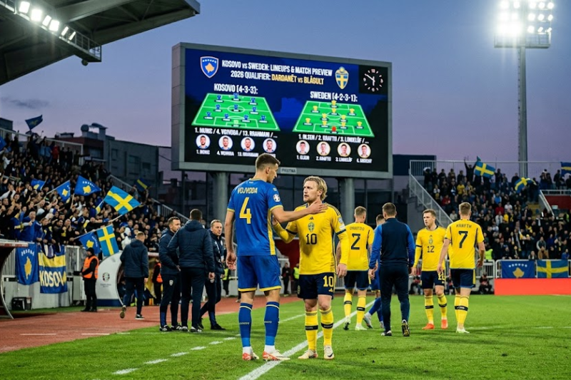 Kosovo national football team vs Sweden national football team lineups
