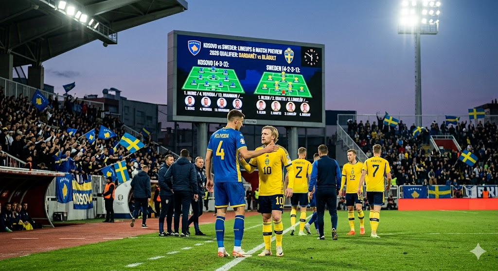 Kosovo national football team vs Sweden national football team lineups