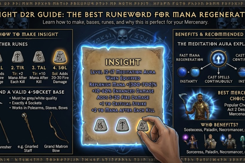 Insight D2R Guide: The Best Runeword for Mana Regeneration